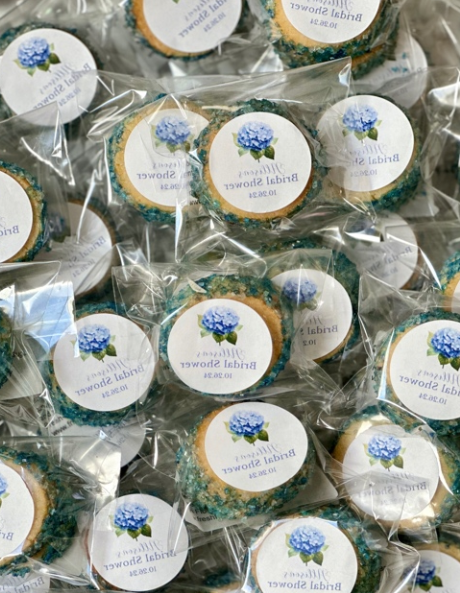 Blue cookie pile
